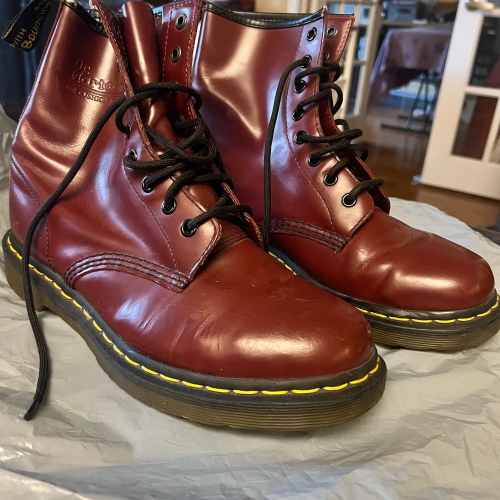 Dr. Martens Cherry Red Leather Shoes